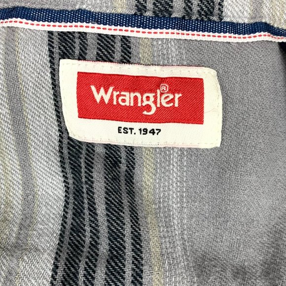 2/$25 - WRANGLER Long Sleeve Striped Buttoned Blouse - Picture 6 of 7